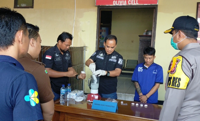 Pemusnahan Sabu-sabu di Polres Majalengka