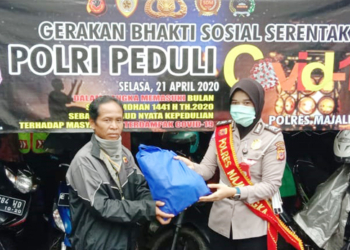 Polres Majalengka Bagikan Sembagi