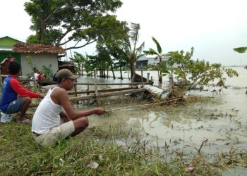 PMI Kabupaten Cirebon Bagikan Air Bersih di Suranenggala