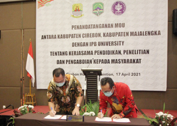 Pemkab Cirebon-IPB Teken MoU Data Desa Presisi