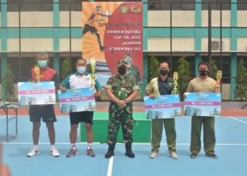 Kodim 0620/Kab. Cirebon Juara Open Turnamen Tenis