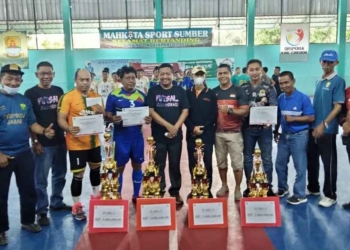 Rangkaian Hari Jadi ke-540 Kabupaten Cirebon, Tim Futsal Disdik Takluk, Kemenag Jadi Juara Pertama