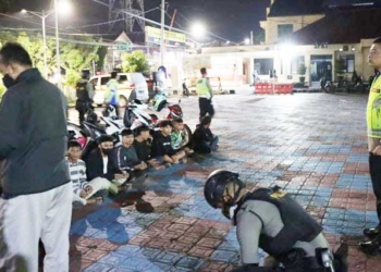 Puluhan Motor Knalpot Bising Diamankan