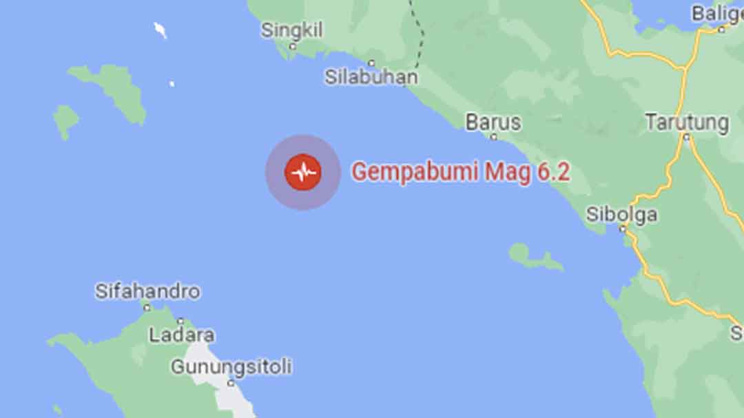 Aceh Diguncang Gempa Besar, Magnitudo 6,2, BMKG Catat Tsunami
