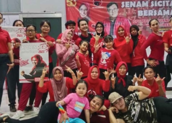 Ketua DPC PDI Perjuangan Kota Cirebon, Fitria Pamungkaswati Ajak Masyarakat Senam Sicita