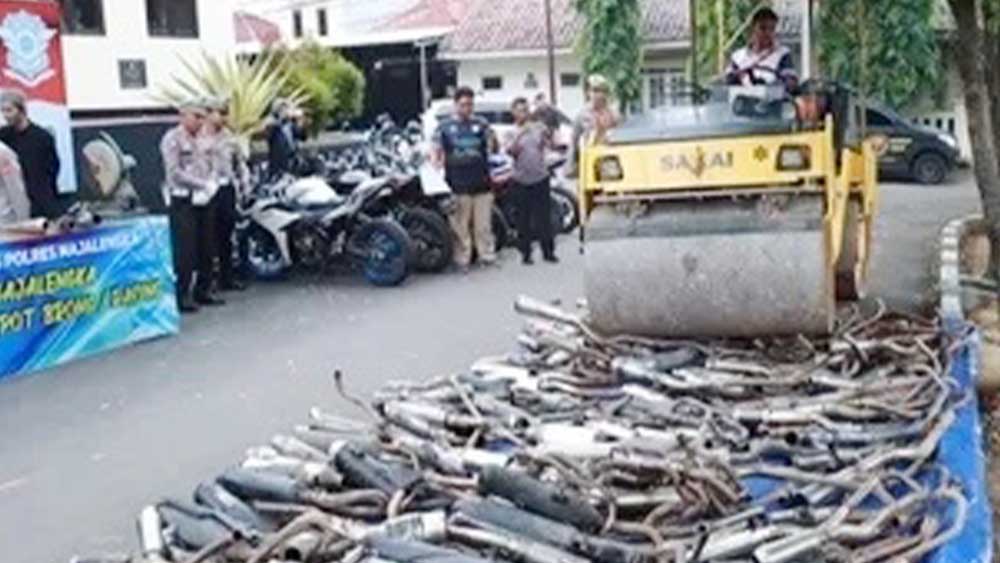 10 Hari Operasi, 357 Knalpot Brong Bising Diamankan