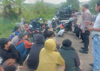 Polisi Amankan Belasan Motor dari Lokasi Balap Liar Kuningan