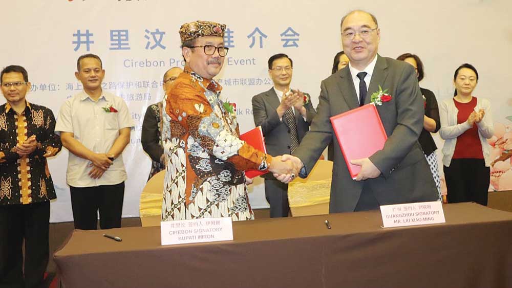 Rawat Jalur Sutra Maritim Laksamana Ceng Ho, Pemkab Cirebon- Pemkot Guangzhou China Teken Pra-MoU