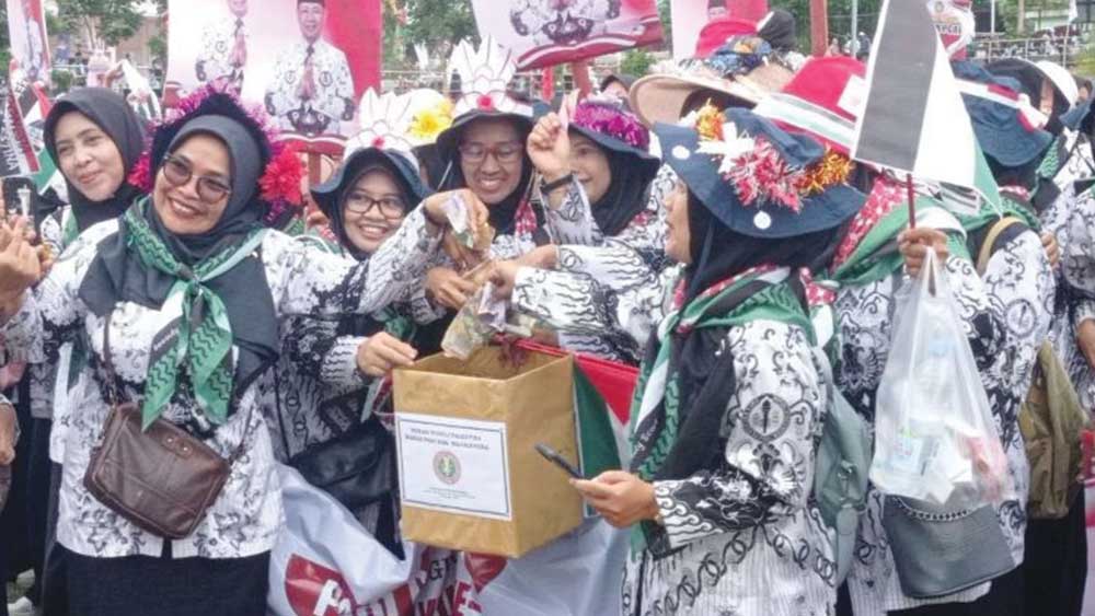 Guru di Majalengka Galang Dana untuk Palestina