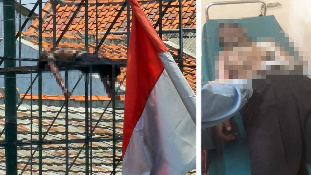 Ngeri, Pria di Cirebon Ini Tersengat Listrik Saat Pasang Baliho Caleg di Arjawinangun