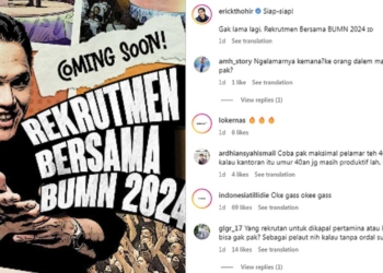 Netizen Singgung Nepotisme dan Ordal di Postinga Erick Thohir Terkait Rekrutmen Bersama BUMN Tahun 2024