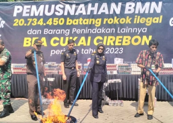 20 Juta Batang Rokok Ilegal di Cirebon Senilai Rp26,4 Miliar Dimusnahkan