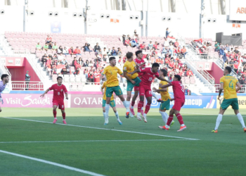 Mantap, Sepakan Nathan Tjoe A On Disundul Komang Teguh Berbuah Gol di Laga Timnas Indonesia U23 Vs Australia