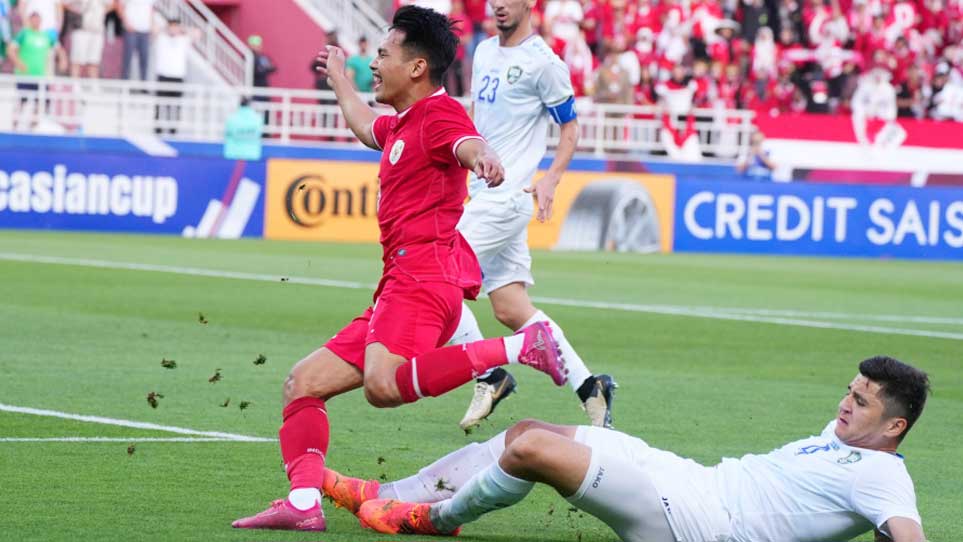 Mental Timnas Indonesia Turun Setelah Gol Ferarri Dianulir Wasit di Laga Kontra Uzbekistan