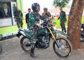 Kendarai Motor Trail, Dandim Tinjau Proyek TMMD di Desa Kubang Cirebon, Pastikan Pekerjaan Sesuai Target