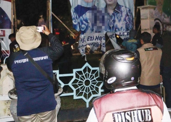 Masa Tenang, APK di Kota Cirebon Ditertibkan