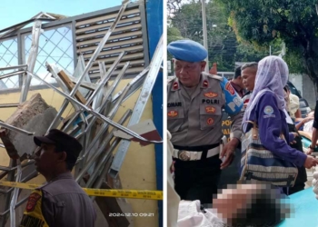 Atap Ruang Kelas SMPN 1 Talun Cirebon Ambruk, 19 Siswa Luka-luka