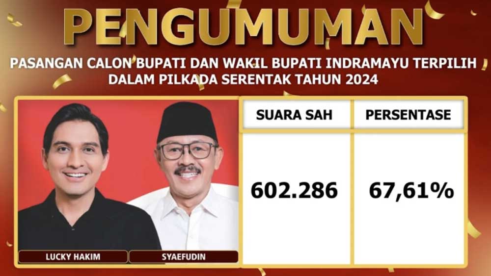 Nina Agustina dan Bambang Hermanto Tak Hadiri Penetapan Bupati Indramayu Terpilih Lucky Hakim