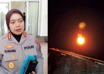 Polisi Selidiki Titik Meteor Jatuh di Cirebon
